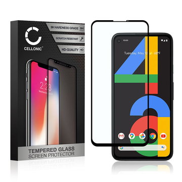 Vetro temperato CELLONIC per Google Pixel 4A 4G, screen protector (3D Full Cover 9H 0,33mm Full Glue) nero Pellicola salva schermo per telefono cellulare smartphone