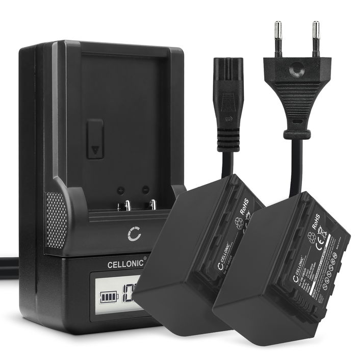 2x Panasonic HC-X2000 Batteria da 4400mAh marcata CELLONIC + Caricabatteria