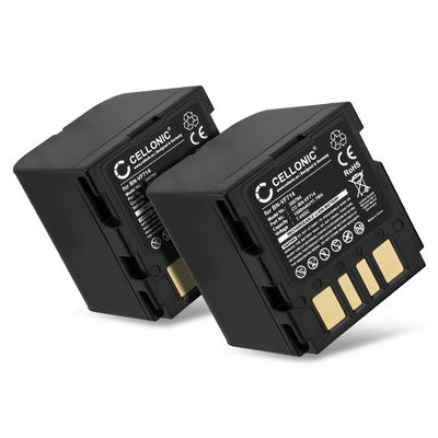 2x Batteria per JVC GZ-D240, GZ-D270, GZ-DF420, GR-D240, GR-D270, GR-D290, GR-DF420, GR-X5 BN-VF714 (1500mAh, 7.4V) marca CELLONIC