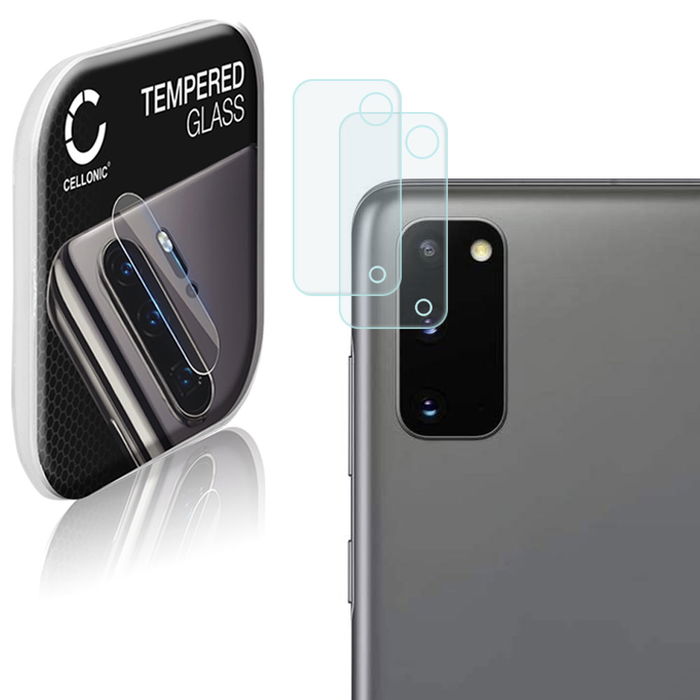 2x Vetro protettivo per fotocamera Samsung Galaxy S20 (SM-G980) (vetro per fotocamera, 9H, 0,33 mm, Full Glue) protezione schermo in vetro temperato