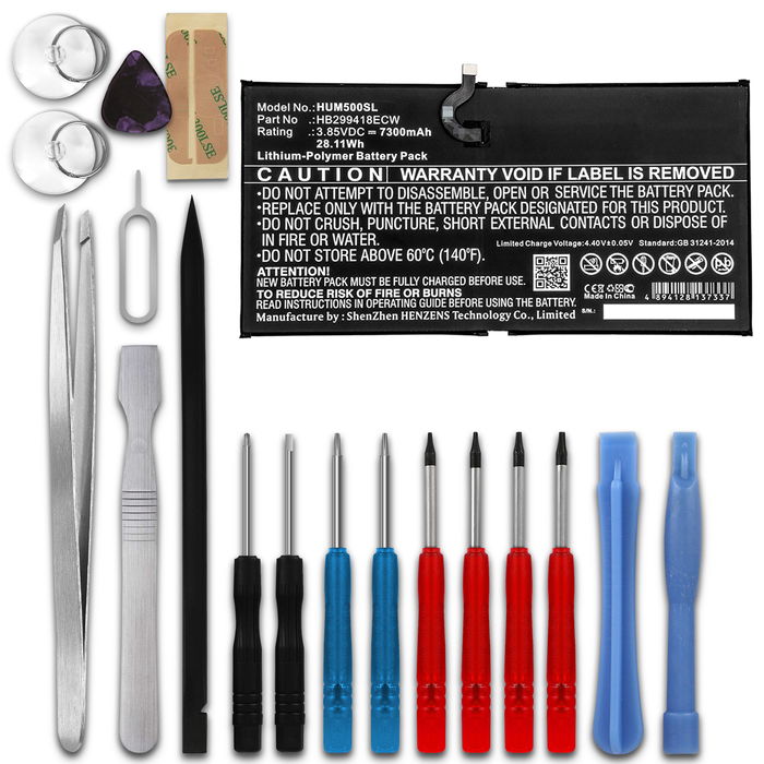 Huawei MediaPad M5 10.8 (CMR-W09) Batteria della subtel con 7300mAh di capacità + Set di strumento