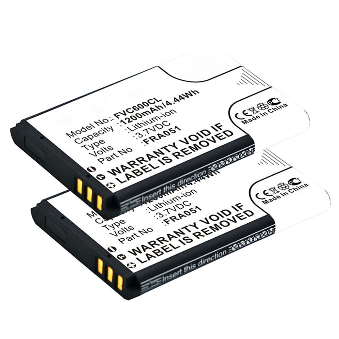 2x Batteria AVM Fritz!Fon C6 DECT, marcata subtel, capacità 1200mAh