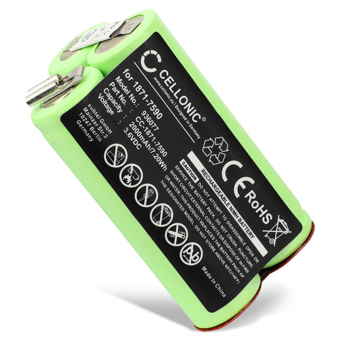 Moser Super Cordless 1872 clipper Batteria marcata CELLONIC, 2000mAh di capacità