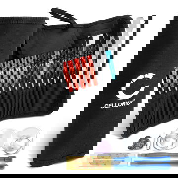 Set di cacciaviti di precisione, con punte magnetiche, TORX® inclusi, da 23 pezzi per riparazioni di cellulari, sostituzione display, cambio batteria e per lavoretti occasionali in casa o al lavoro