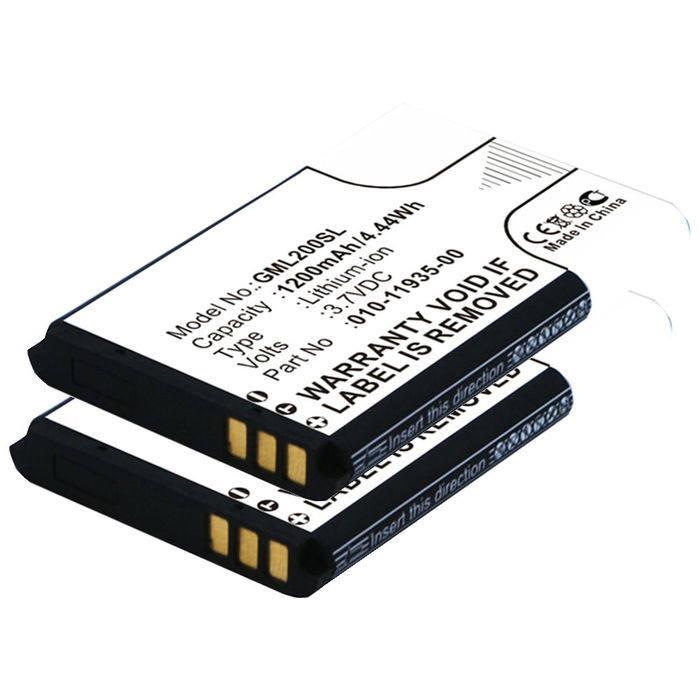 2x Batteria di ricambio per Garmin 010-02184-01 batteria sostitutiva 1200mAh, per terminale GPS navigatore