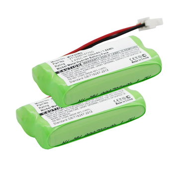 2x subtel Batteria VT1208014770G per babyphone Motorola MBP20 Ricambio da 700mAh pila sostitutiva per videotelefono monitor
