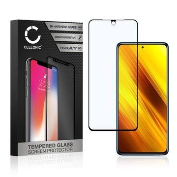 Vetro temperato CELLONIC per POCO X3 NFC, screen protector (3D Full Cover 9H 0,33mm Full Glue) nero Pellicola salva schermo per telefono cellulare smartphone