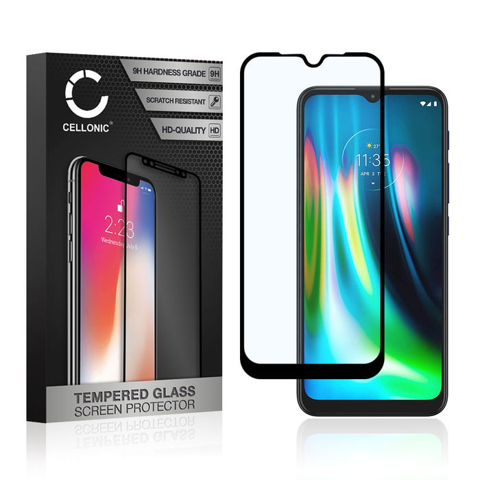 Vetro temperato CELLONIC per Motorola Moto G9 Play, screen protector (3D Full Cover 9H 0,33mm Full Glue) nero Pellicola salva schermo per telefono cellulare smartphone