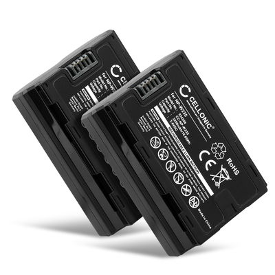 2x Batteria per FujiFilm GFX100S, FujiFilm GFX 50S II, W235, Fuji NP-W235, FujiFilm X-T4 NP-W235 (2250mAh, 7.2V) marca CELLONIC
