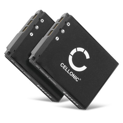 2x Batteria NP-FR1 per fotocamera Sony DSC-F88 DSC-G1 DSC-P100 DSC-P120 DSC-P150 DSC-P200 DSC-T30 DSC-T50 DSC-V3 Affidabile ricambio da 1000mAh, marca CELLONIC