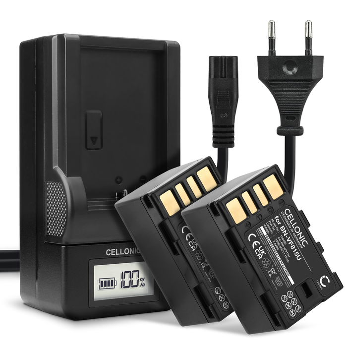 2x JVC GR-D721 Batteria da 1500mAh marcata CELLONIC + Caricabatteria