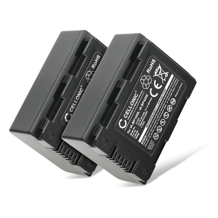 2x Batteria per Samsung HMX-F90 -F80 -F900 -F800 HMX-H200 -H400 H300 SMX-F40 -F44 -F70 -F50 CELLONIC