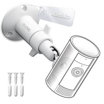 Supporto da parete per telecamera di videosorveglianza. con vite da 1/4" pollici di filettatura Arlo, Ring, Blink, Eufy, Reolink, Wyze, Zumimall staffa di montaggio inclinabile e rotante