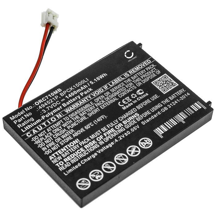 CELLONIC Batteria 494521P, BPCK1500LI per babyphone Audioline Watch and Care V130, V131, V132, V120, V150, BabySense 5 Video Ricambio da 1400mAh pila sostitutiva per videotelefono monitor