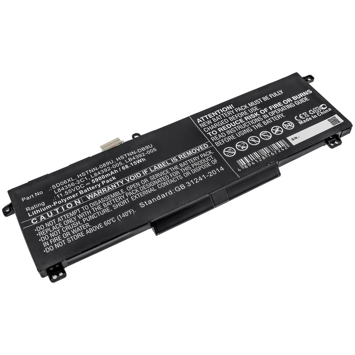 Batteria subtel HSTNN-089U per notebook HP Omen 15 2020 / EK0000 Series Affidabile ricambio da 5900mAh Sostituzione ottimale per computer portatile laptop HP