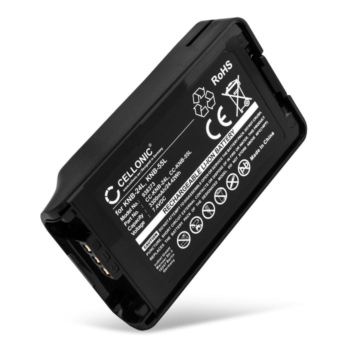 Battery for Kenwood NX3320, NX3220, NX3300, TK-3160, NX3200, NX-220, NX-320, NX-3220 7.4V 3300mAh Lithium Ion from CELLONIC