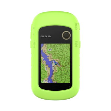 Protezione subtel silicone compatibile con Garmin eTrex 10 eTrex 20 eTrex 20x eTrex 22x eTrex 30 eTrex 30x eTrex 32x Custodia cover in Silicone assorbi-urti, case per navigatore su bici, bumper verde