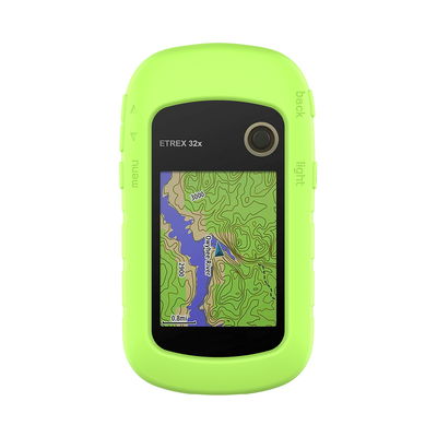 Protezione subtel silicone compatibile con Garmin eTrex 10 eTrex 20 eTrex 20x eTrex 22x eTrex 30 eTrex 30x eTrex 32x Custodia cover in Silicone assorbi-urti, case per navigatore su bici, bumper verde