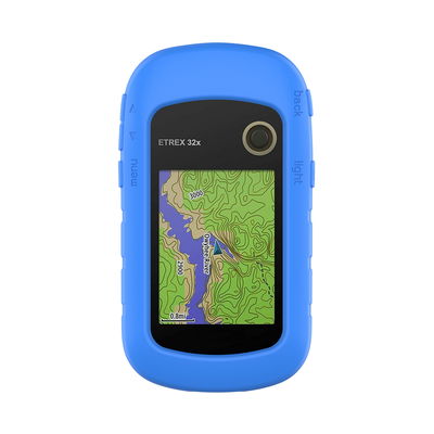 Protezione subtel silicone compatibile con Garmin eTrex 10 eTrex 20 eTrex 20x eTrex 22x eTrex 30 eTrex 30x eTrex 32x Custodia cover in Silicone assorbi-urti, case per navigatore su bici, bumper Blu