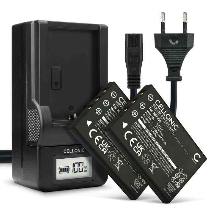 2x Batteria per Drift HD720 HD170 HD170 Stealth HD 1080p 1180mAh + Caricabatteria, marca CELLONIC, ricambi di lunga durata per macchine fotografiche e videocamere