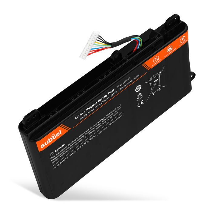 Batteria subtel AS15B3N per notebook Acer Predator 15 G9-591 / Predator 17 G9-791 Affidabile ricambio da 4400mAh Sostituzione ottimale per computer portatile laptop Acer