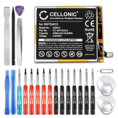Batteria CELLONIC SNYSAC5 per Sony Xperia 10 III Ricambio da 4400mAh + Set di strumento Sostituzione facile con utensili adatti e duraturi