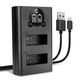 Caricabatterie Doppio + Cavo USB