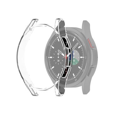 Protezione subtel in Plastica indurita per Samsung Galaxy Watch 4 Classic (42mm) custodia assorbi-urti per smartwatch, Trasparente, cover protettiva di bordi, ghiera, lunette e anse