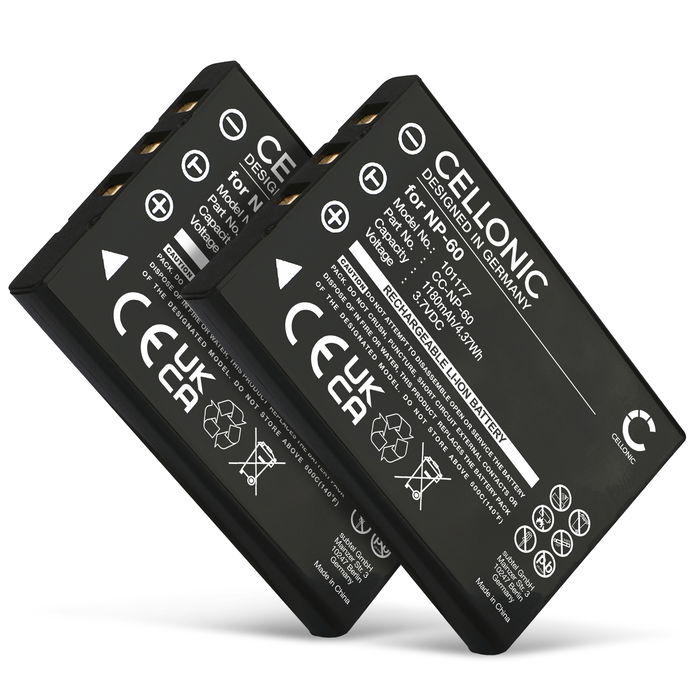 2x Batteria per JAY-tech JayCam CX330 Jay Media JayCam DXC11 i430 i6628 1180mAh , marca CELLONIC, ricambi di lunga durata per macchine fotografiche e videocamere