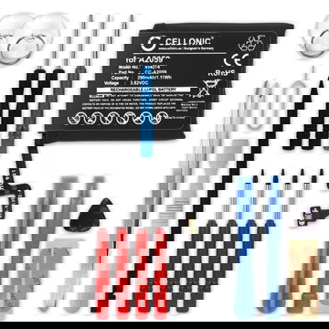 Batteria sostitutiva A2059 per Apple Watch 4 - 44mm Affidabile ricambio da 290mAh + Set di strumento per orologio smartwatch bracciale fitness tracker