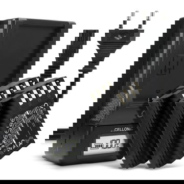 2x Batteria per Panasonic Lumix G9 GH5 II GH5S DC-GH5 II DC-GH6 DC-S5 II DC-S5 IIX DC-G9 II DMW-BLK22 (2250mAh, 7.4V) + Caricabatteria marca CELLONIC