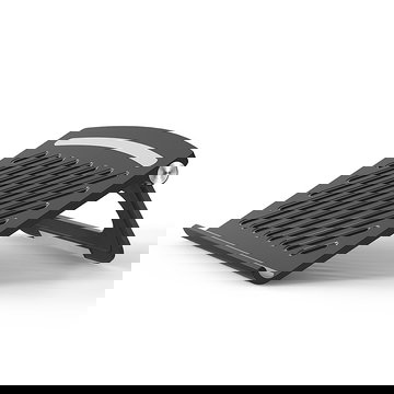 Universal Laptop Stand - Adjustable Lightweight Ergonomic Cooling Portable Computer Riser Tray Holder - Ventilated Foldable Notebook Elevator Cooler for Work, Desk, Table - Black