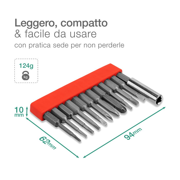 PUNTE CACCIAVITI INSERTI TRAPANO AVVITATORE SET 100 PEZZI CON VALIGETTA - Vasta