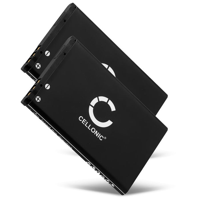 2x Batteria CELLONIC AK-C140 per telefono Texet TD-D109 / TM-B111 / TM-B210 / TM-B310 / TM-B312 / TM-B415 / TM-D105 / TM-D107 / TM-D108 / TM-D205 / Bea-fon S33 Ricambio affidabile da 900mAh per il tuo cellulare smartphone
