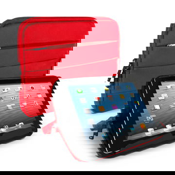 CELLONIC Custodia universale in nylon rosso per tablet da 10,1'' - Case protettivo con bolle antiurto, anti-shock, idrorepellente, compatibile anche con e-reader/laptop