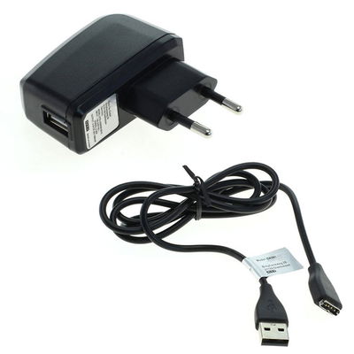 Caricabatteria + Cavo USB per FitBit Surge, 5W 1A Caricatore con spina europea