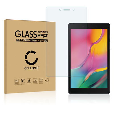 Vetrino protettivo 9H CELLONIC per tablet Samsung Galaxy Tab A 8.0 (2019) SM-T290, (2.5D Screen protector 0,33mm Full Glue), colore Trasparente, pellicola salva-schermo anche per e-reader