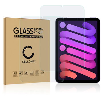2x CELLONIC Screen Protector for Apple iPad Mini 6 (2021) - A2568 Tablet Screen Cover Film - 2.5D 0,33mm Full Glue 9H Tempered Glass Display Screen Guard Crystal Clear