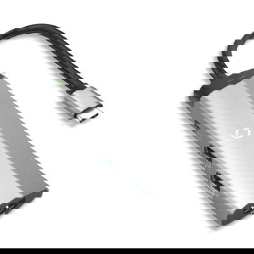 Multi HUB USB-C con 4 porte: 1x HDMI 4K@30hz, 1x USB-C, 2x USB-A (standard) Adattatore con connettore maschio USB Tipo C, 4 estensioni, velocità e alta definizione