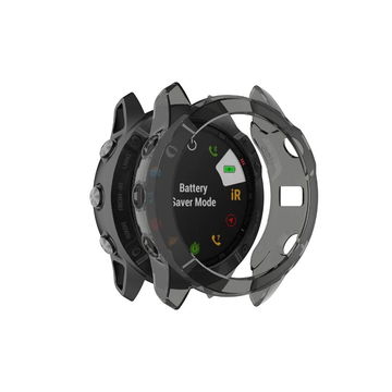 Protezione subtel in TPU per Garmin Fenix 6X / Fenix 6X Pro / Fenix 6X Pro Solar - 51mm custodia assorbi-urti per smartwatch, Trasparente, cover protettiva di bordi, ghiera, lunette e anse