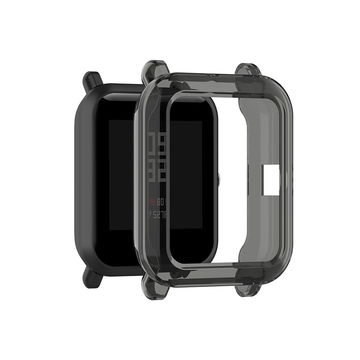 Protezione subtel in TPU per Amazfit Bip, Bip Lite, Bip S custodia assorbi-urti per smartwatch, nero, cover protettiva di bordi, ghiera, lunette e anse