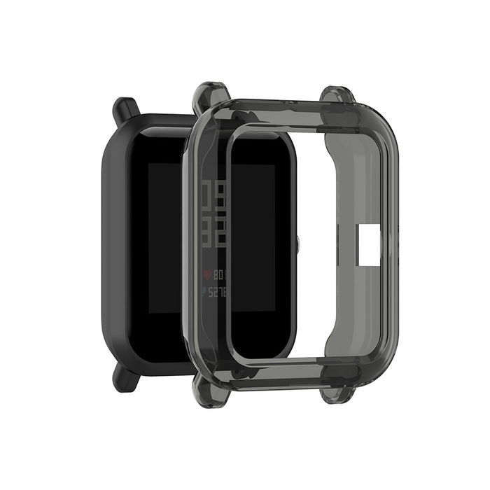 Protezione subtel in TPU per Amazfit Bip, Bip Lite, Bip S custodia assorbi-urti per smartwatch, nero, cover protettiva di bordi, ghiera, lunette e anse