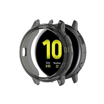 Protezione subtel in TPU per Samsung Galaxy Watch Active 2 (44mm) custodia assorbi-urti per smartwatch, nero, cover protettiva di bordi, ghiera, lunette e anse