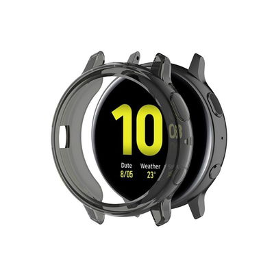 Protezione subtel in TPU per Samsung Galaxy Watch Active 2 (44mm) custodia assorbi-urti per smartwatch, nero, cover protettiva di bordi, ghiera, lunette e anse