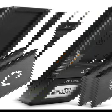 2x Battery for Kodak Easyshare M1033 M1093 IS M2008 V1073 V1233 V1253 V1273 PlaySport Zx3 PlayTouch Zi10 Zi8 700mAh + Charger from CELLONIC