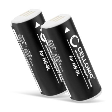 2x Batteria NB-9L per fotocamera Canon IXUS 1000 HS 1100 HS IXUS 500 HS 510 HS ELPH 510 HS ELPH 520 HS ELPH 530 HS SD4500 IS Affidabile ricambio da 600mAh, marca CELLONIC