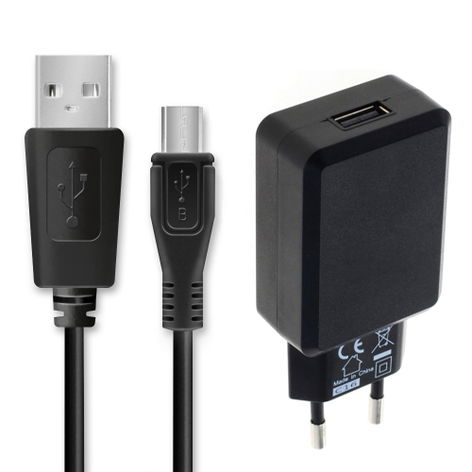Phone Charger for Brondi Amico Fedele Micro USB Smartphone Charging Cable UK Adapter Power Supply 1m Lead 15W 3A