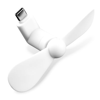 CELLONIC USB C Phone Fan for Smartphone, Mobile Phone, Tablet, Switch - Cute & Powerful Type C OTG Plug In Mobile Fan - Mini, Portable Travel Fan - White