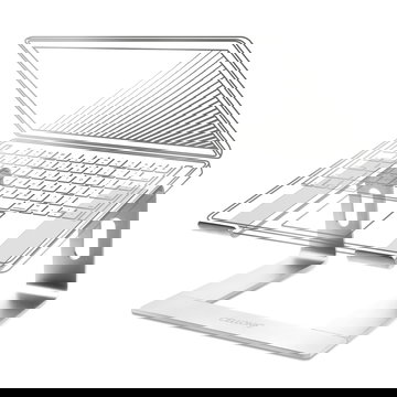 CELLONIC Universal Laptop Stand for Desk - Lightweight Aluminium Ergonomic Cooling Computer Riser Tray - Fits All Laptop & Notebook Types