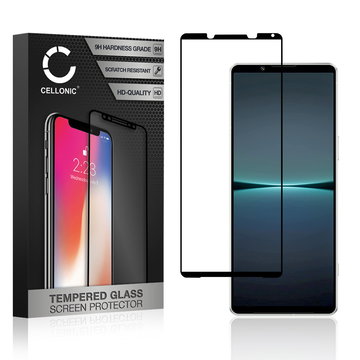 Vetro temperato CELLONIC per Sony Xperia 1 IV, screen protector (3D Case-friendly 9H 0,33mm Full Glue) nero Pellicola salva schermo per telefono cellulare smartphone